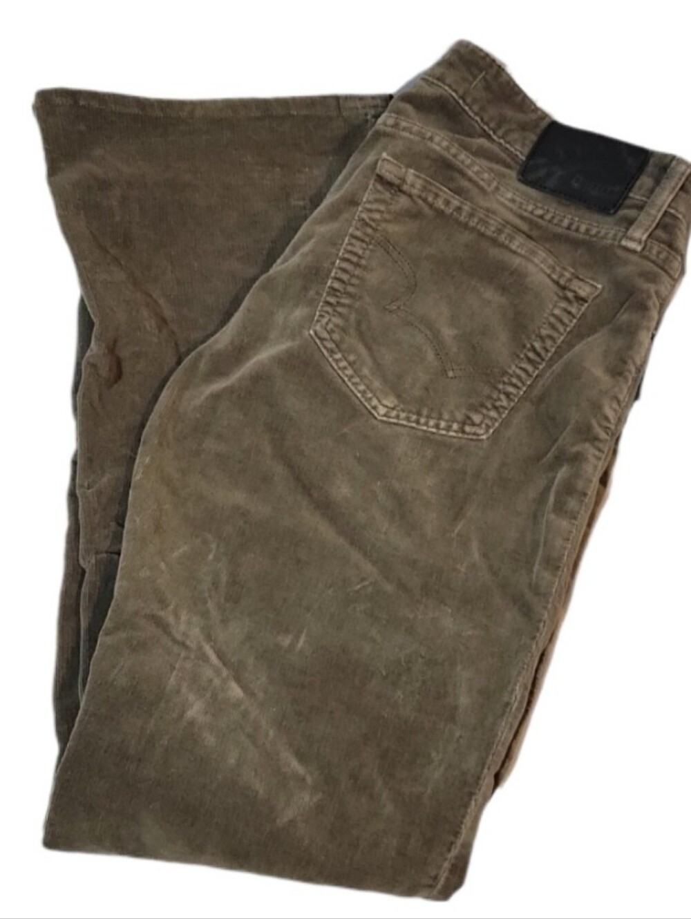 Vintage Y2k Big Star Remy Low Rise Corduroy Cord Olive Green Pants Jeans 31R